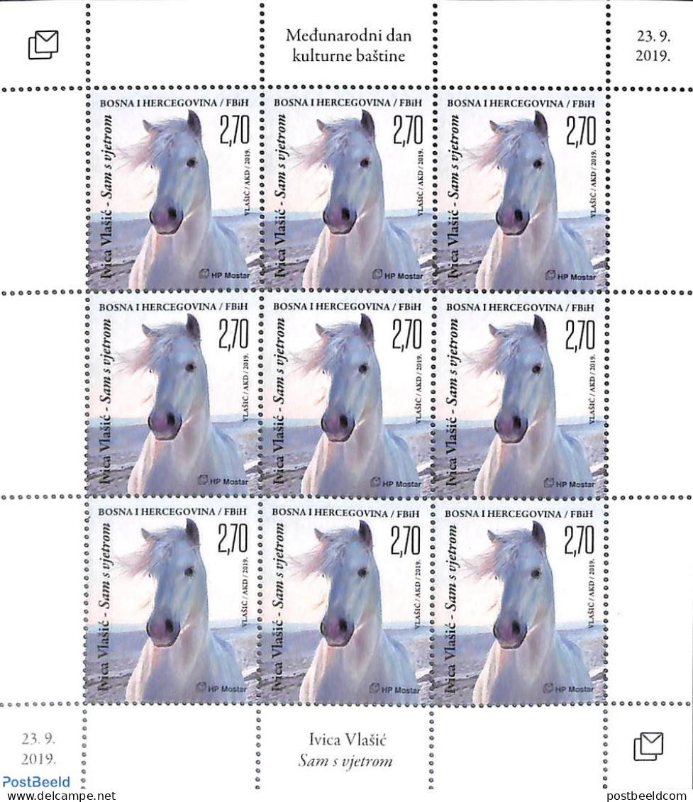 Bosnia Herzegovina - Croatic Adm. 2019 Horse M/s, Mint NH, Nature - Horses - Bosnien-Herzegowina