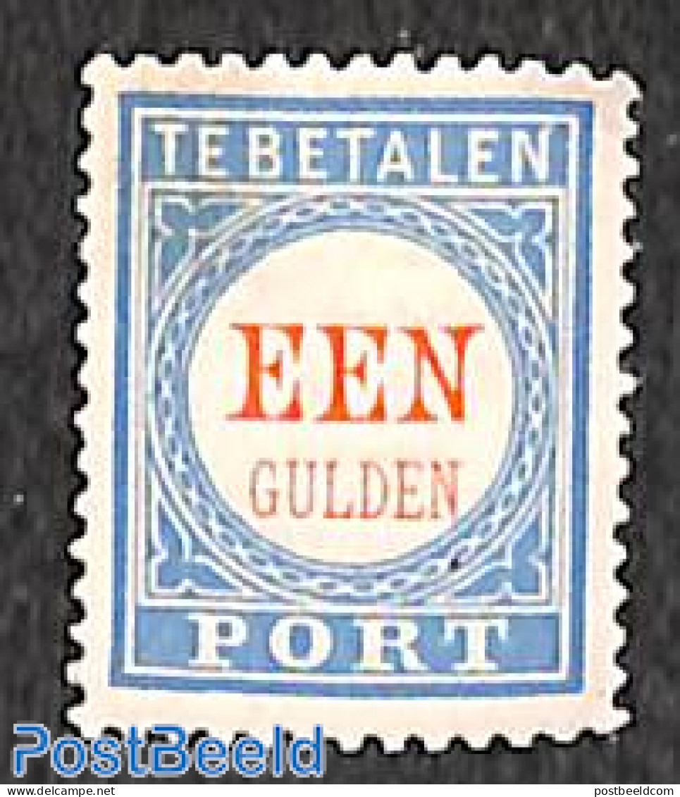 Netherlands 1888 1g, Postage Due, Perf. 12.5, Type II, Unused (hinged) - Other & Unclassified