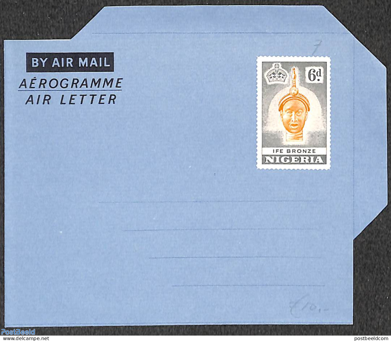 Nigeria 1956 Aerogramme 6d, Unused Postal Stationary - Autres & Non Classés