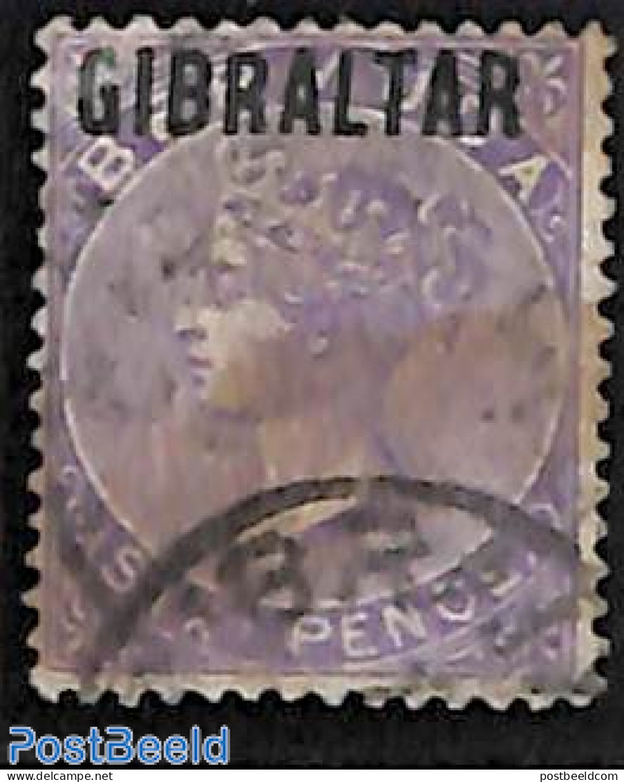 Gibraltar 1886 6d, Used, Used Stamps - Gibraltar