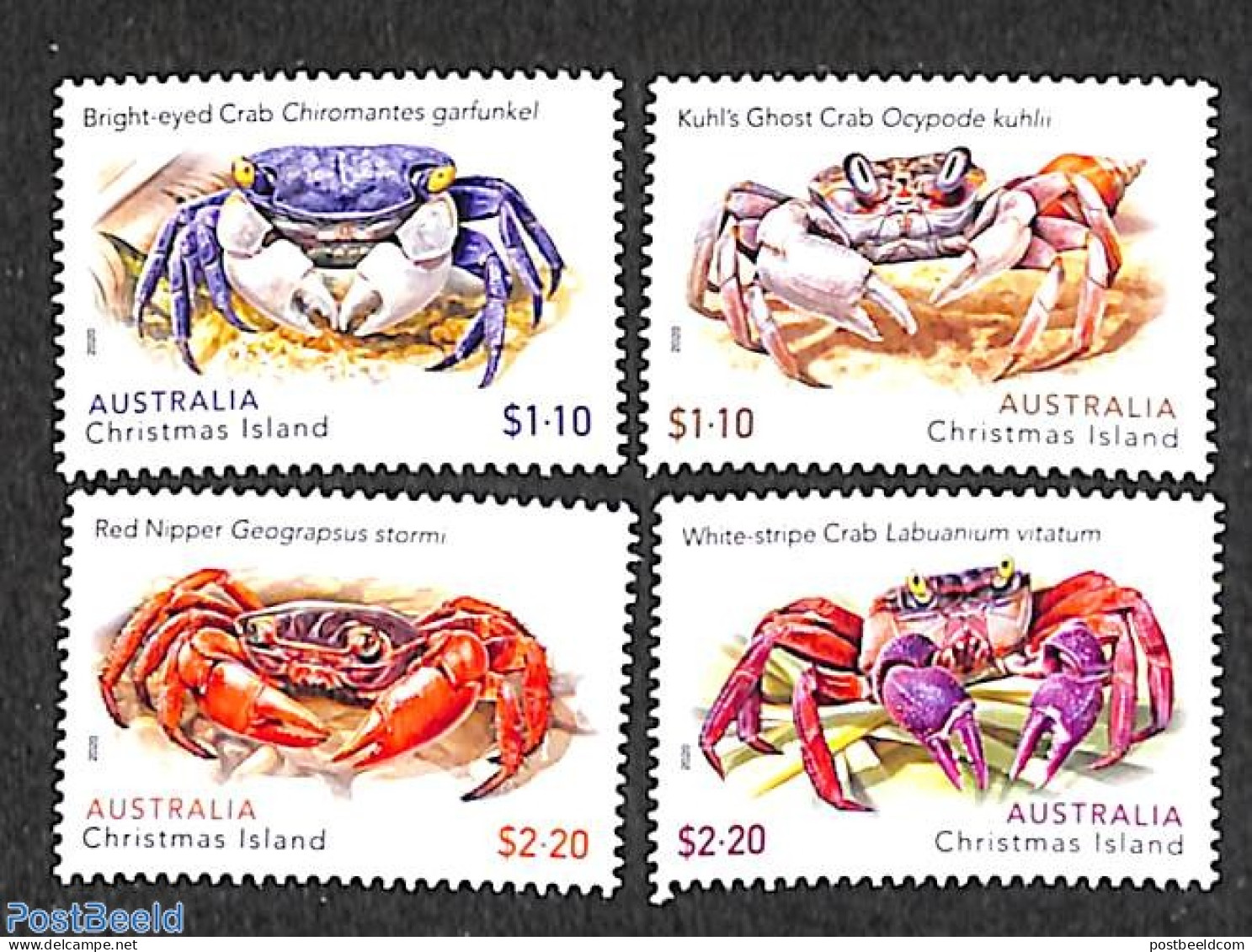 Christmas Islands 2020 Crabs 4v, Mint NH, Nature - Crabs And Lobsters - Christmaseiland