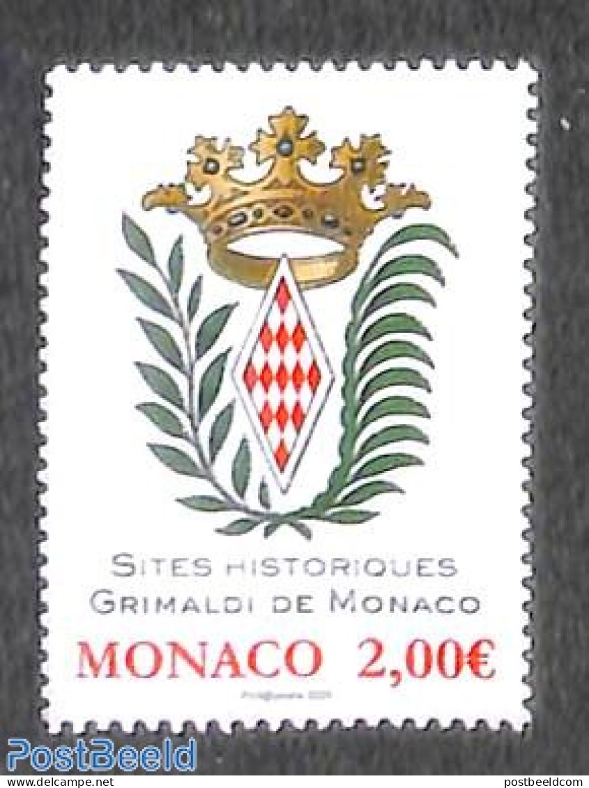 Monaco 2020 Historic Grimaldi Places 1v, Mint NH - Unused Stamps