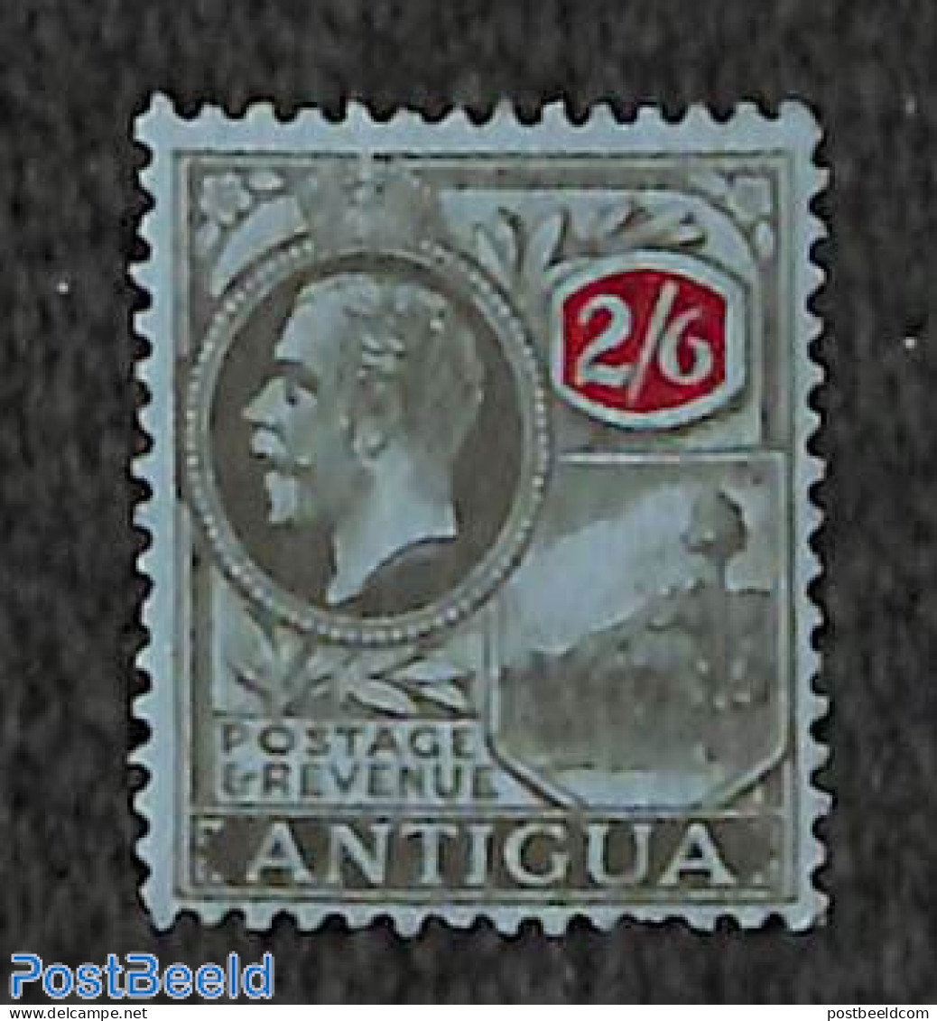Antigua & Barbuda 1921 2/6sh, WM Mult Crown-CA, Stamp Out Of Set, Unused (hinged) - Antigua Und Barbuda (1981-...)