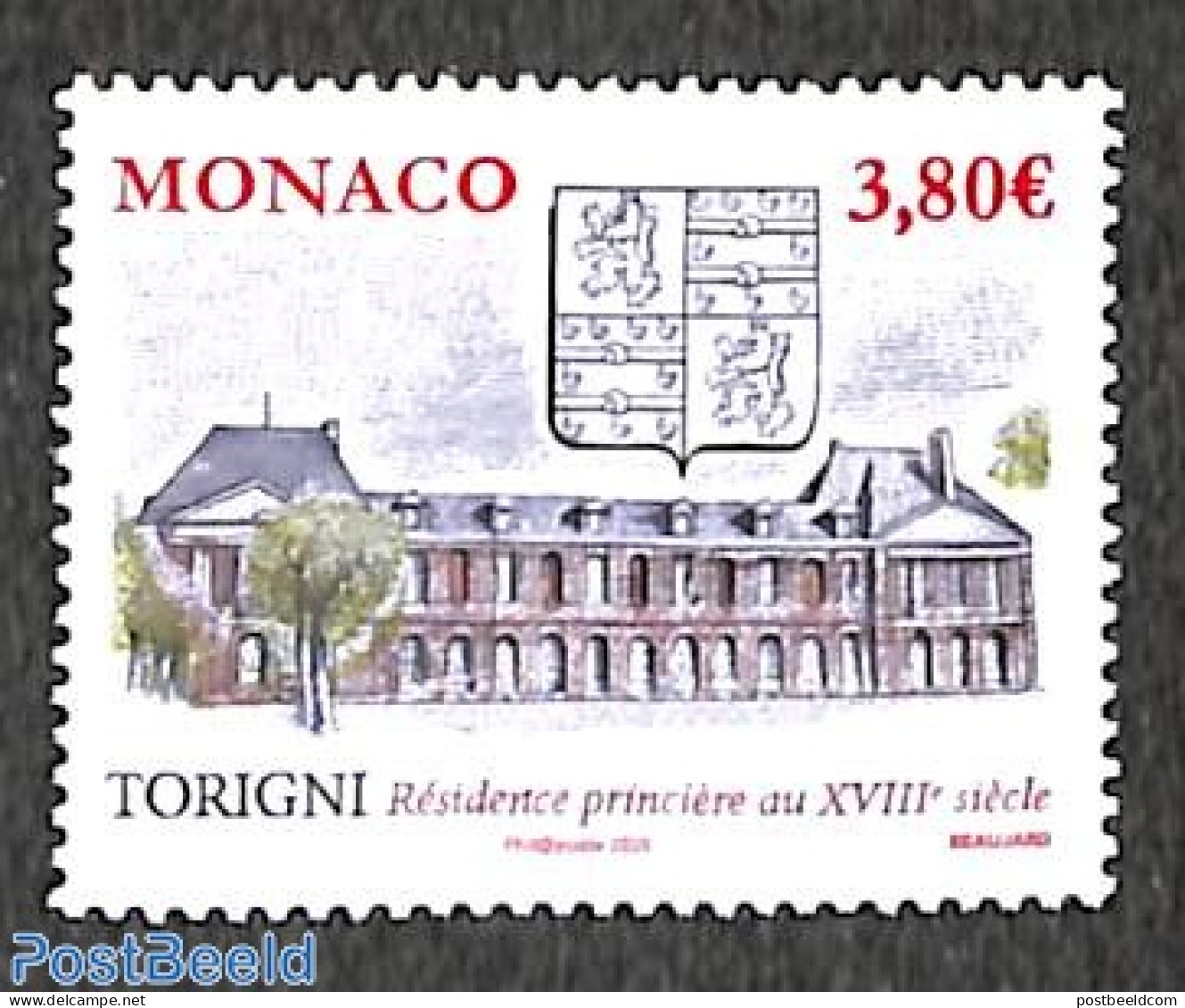 Monaco 2020 Torigni Palace 1v, Mint NH, Art - Castles & Fortifications - Ongebruikt
