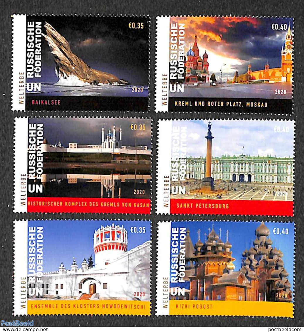 United Nations, Vienna 2020 World Heritage Russia 6v, Mint NH, History - World Heritage - Autres & Non Classés