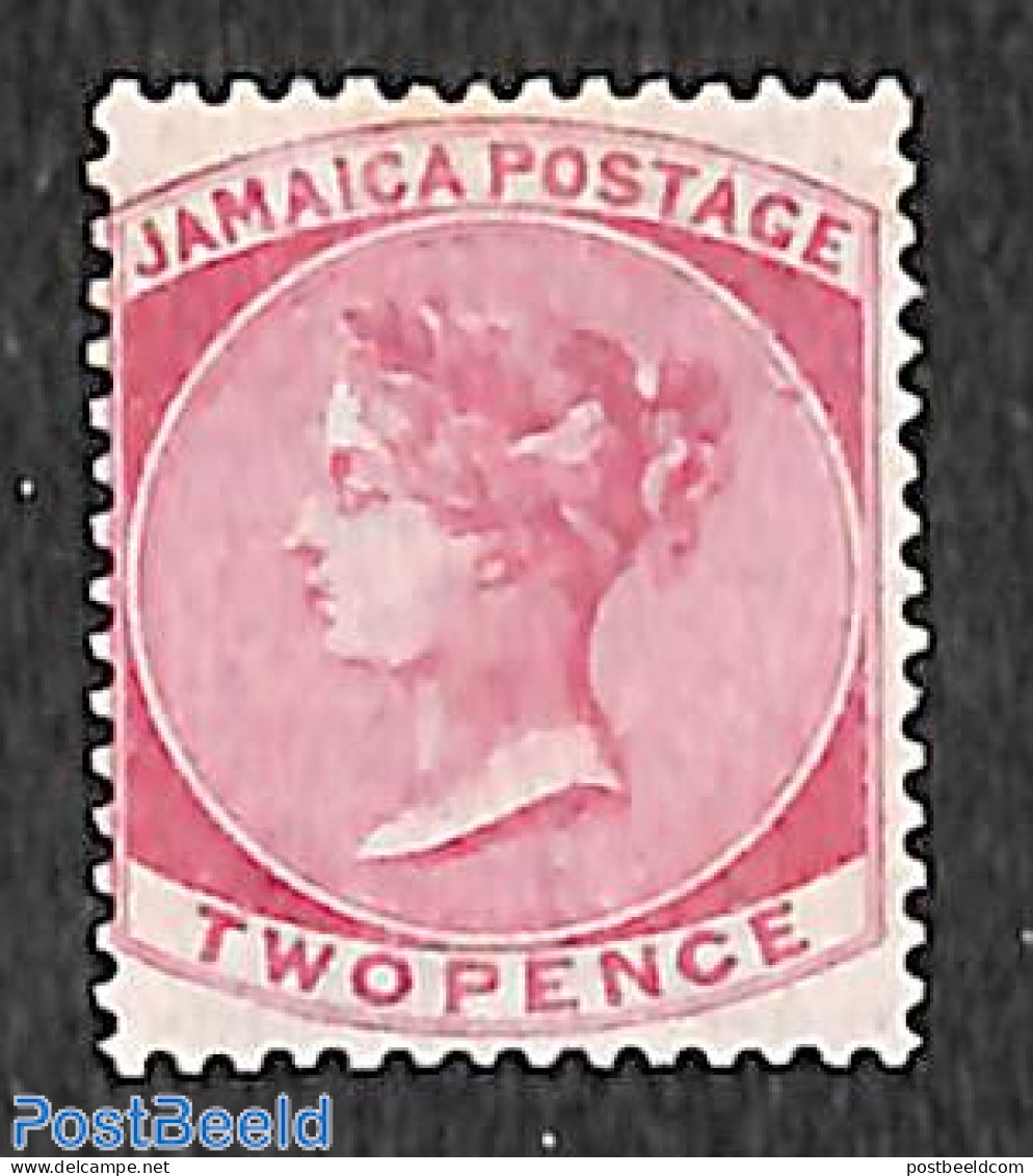 Jamaica 1870 2d, WM CC-Crown, Stamp Out Of Set, Unused (hinged) - Giamaica (1962-...)