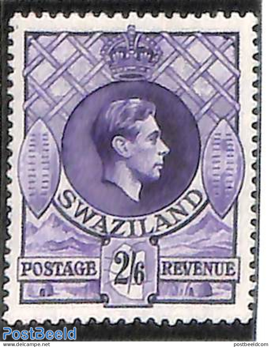 Eswatini/Swaziland 1938 2/6sh, Stamp Out Of Set, Unused (hinged) - Swaziland (1968-...)