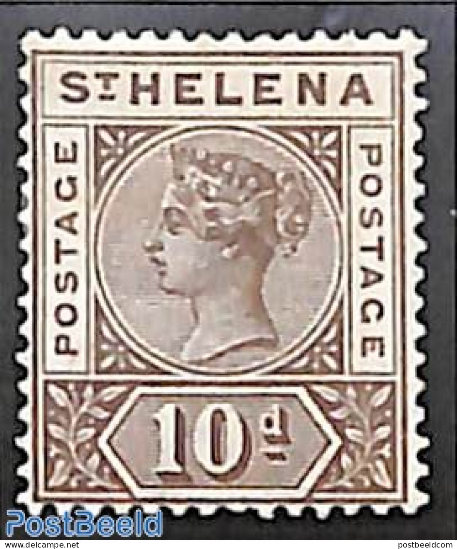 Saint Helena 1890 10d, Stamp Out Of Set, Unused (hinged) - St. Helena