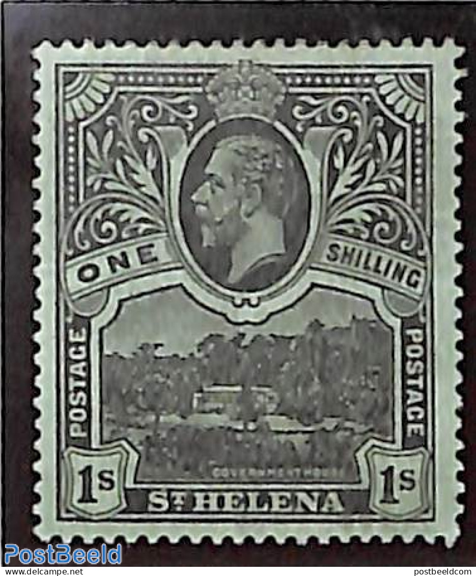 Saint Helena 1912 1sh, Stamp Out Of Set, Unused (hinged) - St. Helena