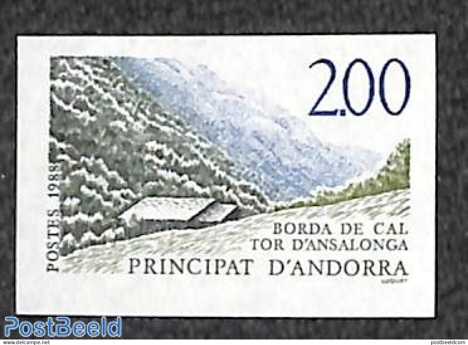 Andorra, French Post 1988 Tourism 1v, Imperforated, Mint NH, Various - Tourism - Unused Stamps