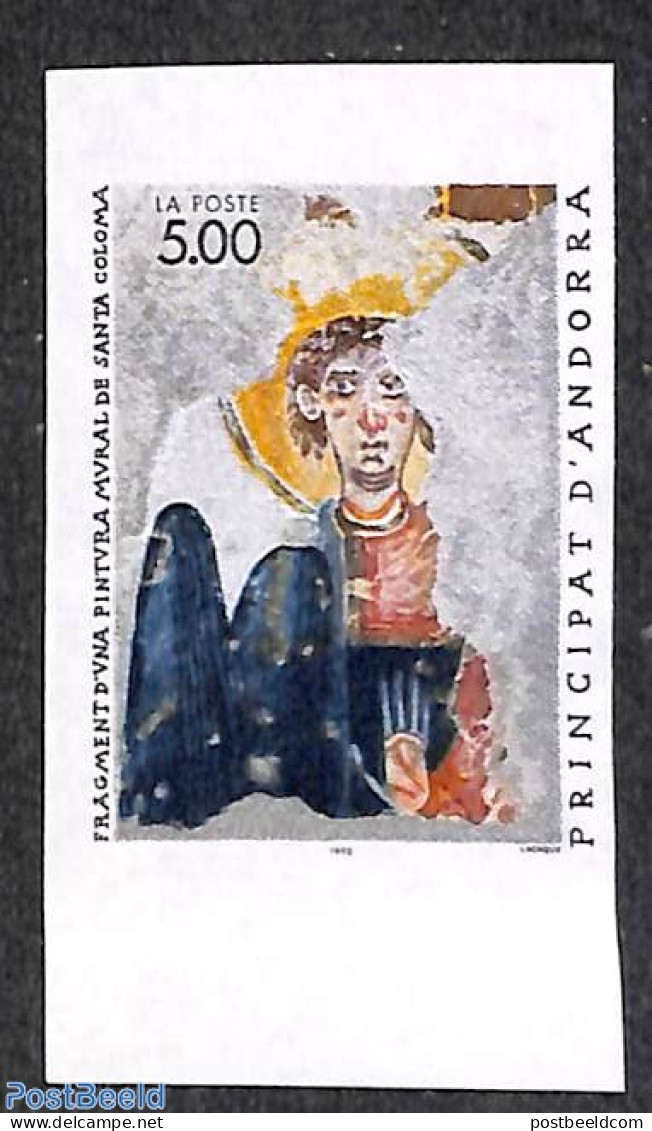 Andorra, French Post 1990 Religious Art 1v, Imperforated, Mint NH, Religion - Religion - Art - Paintings - Unused Stamps