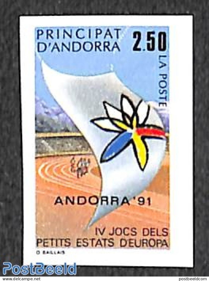 Andorra, French Post 1991 Small European Country Games 1v, Imperforated, Mint NH, History - Sport - Europa Hang-on Iss.. - Ongebruikt