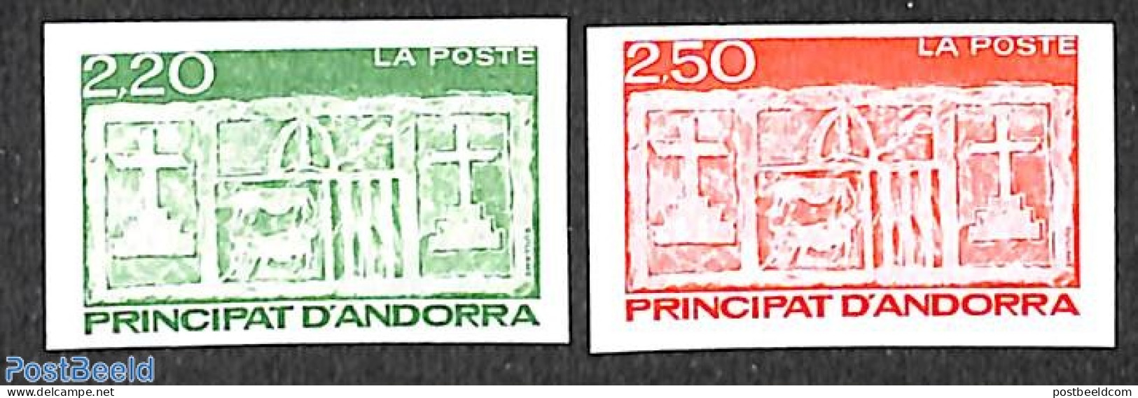 Andorra, French Post 1991 Definitives 2v, Imperforated, Mint NH, History - Coat Of Arms - Nuevos