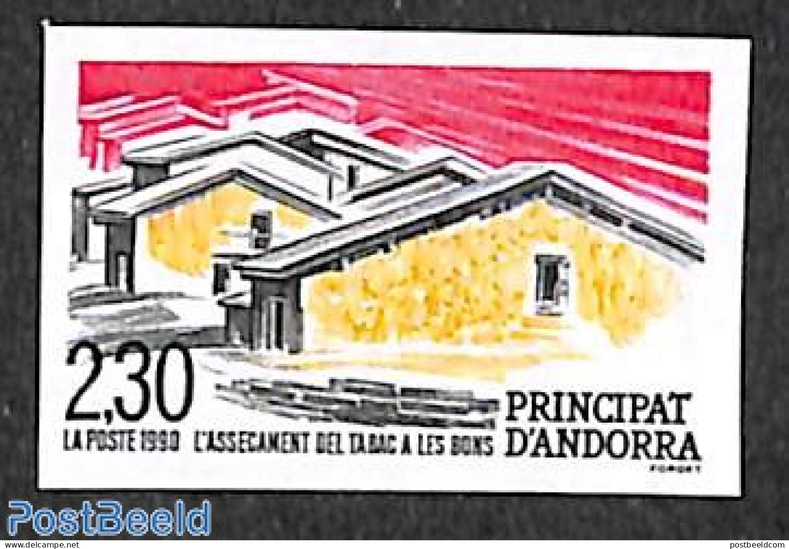 Andorra, French Post 1990 Tobacco Drying 1v, Imperforated, Mint NH, Health - Smoking & Tobacco - Unused Stamps