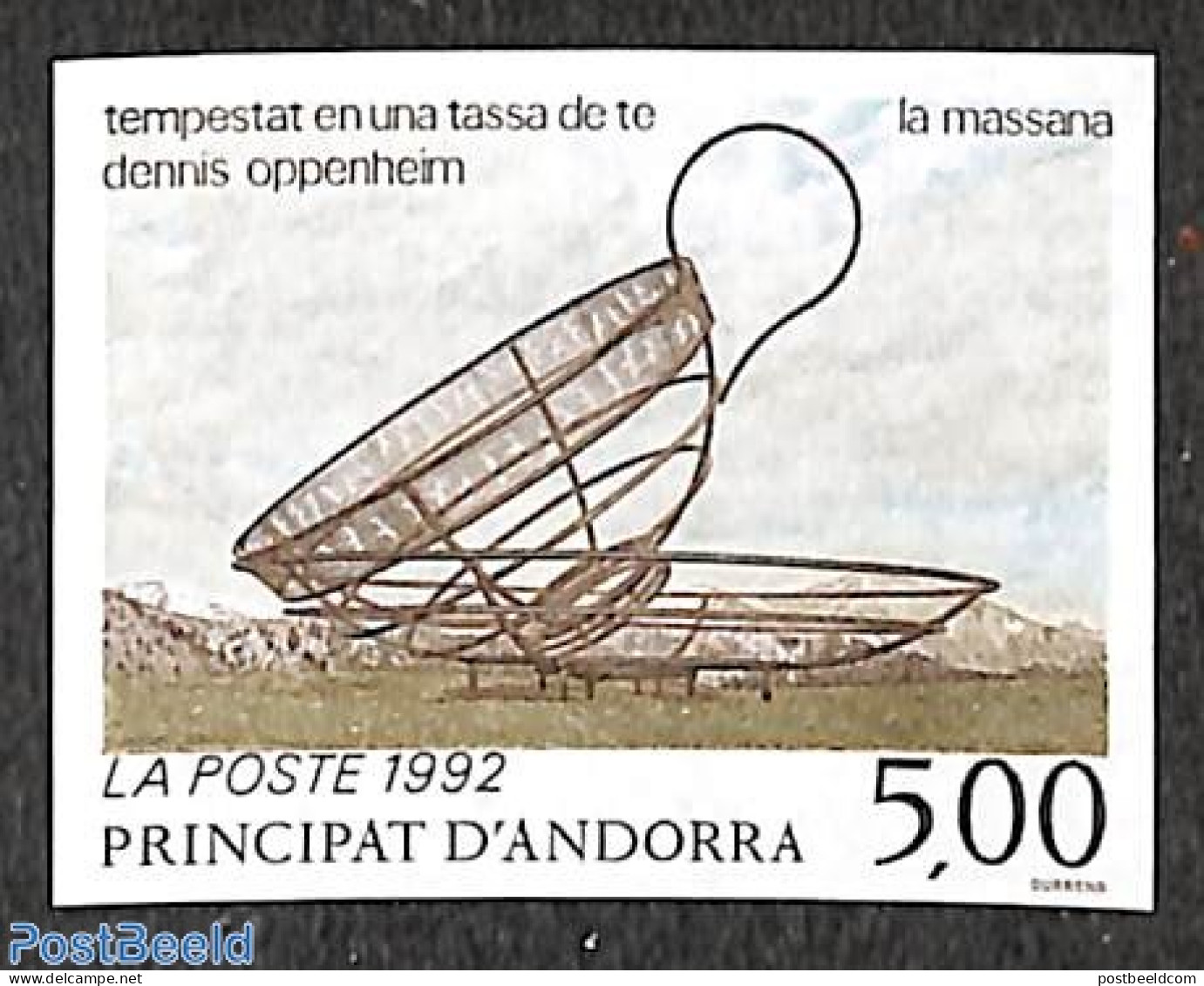 Andorra, French Post 1992 Art 1v, Imperforated, Mint NH, Art - Sculpture - Unused Stamps