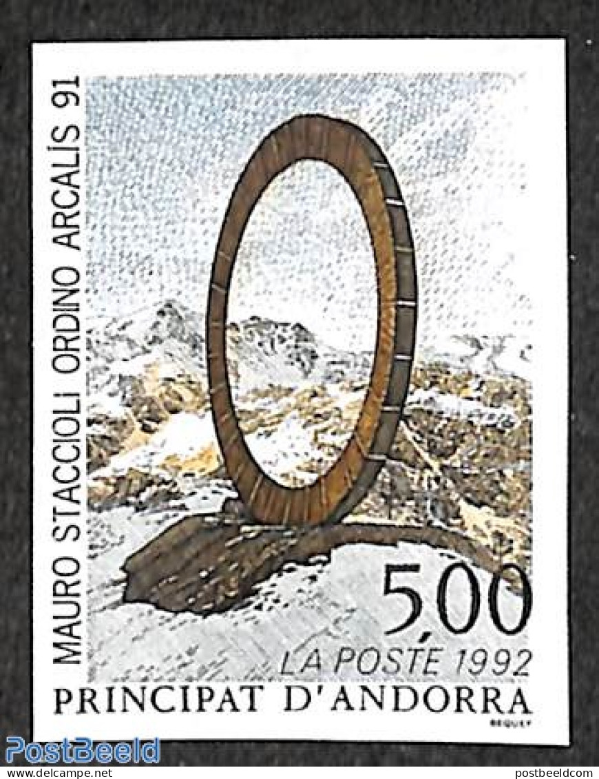 Andorra, French Post 1992 Art 1v, Imperforated, Mint NH, Art - Sculpture - Unused Stamps