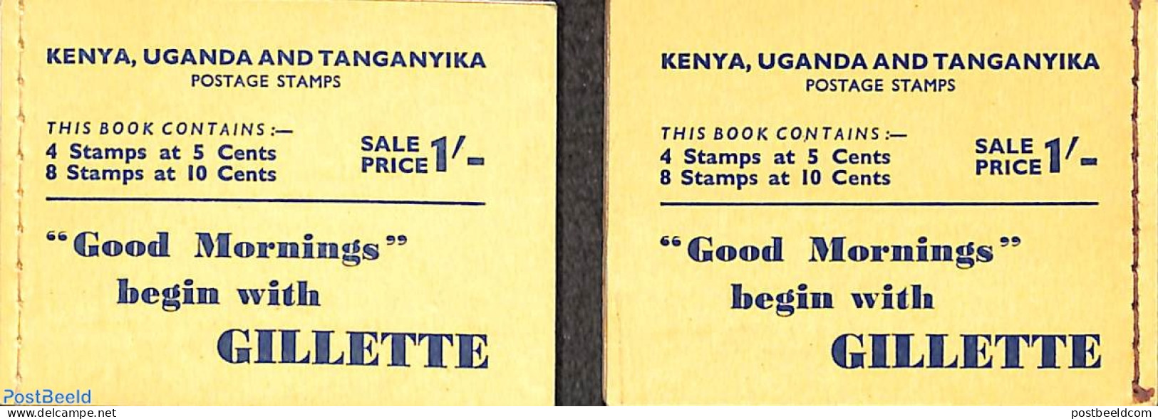 East Africa 1949 2 Booklets (left And Right Knitted), Mint NH, Transport - Stamp Booklets - Ships And Boats - Non Classés