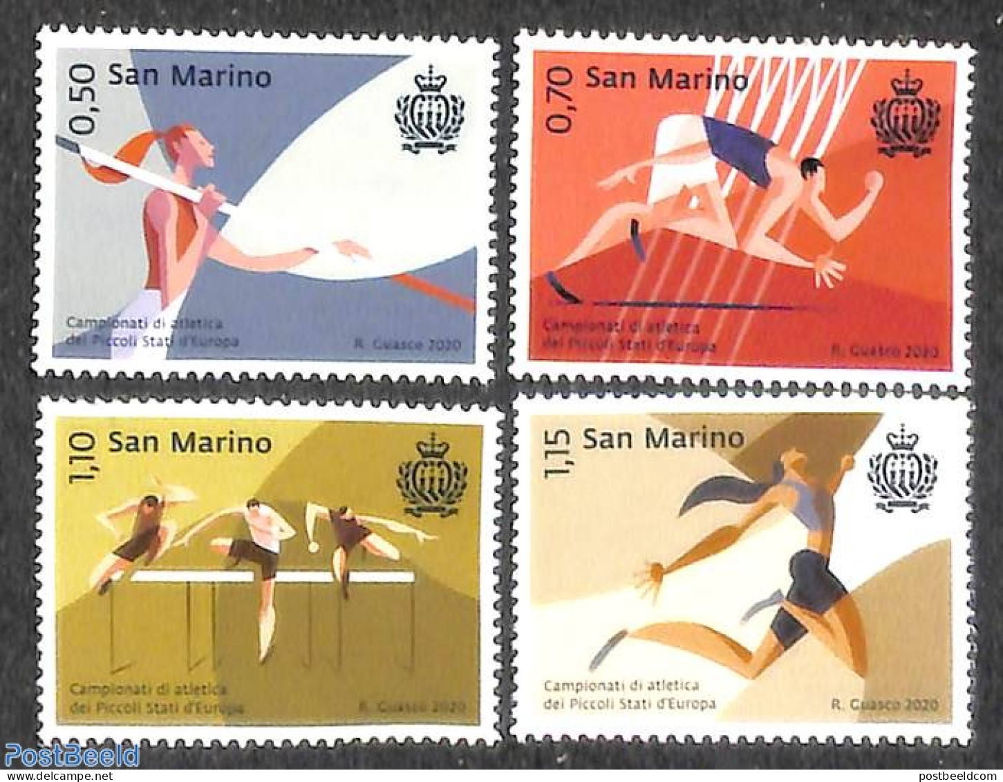 San Marino 2020 European Small Countries Athletic Games 4v, Mint NH, Sport - Athletics - Sport (other And Mixed) - Unused Stamps