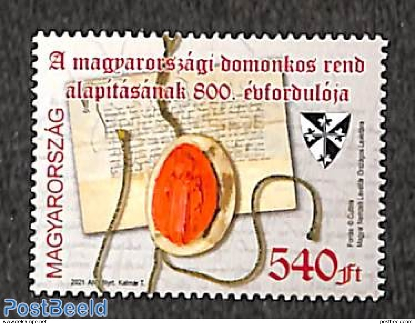 Hungary 2021 800 Years Dominican Order 1v, Mint NH, Religion - Religion - Art - Handwriting And Autographs - Ungebraucht