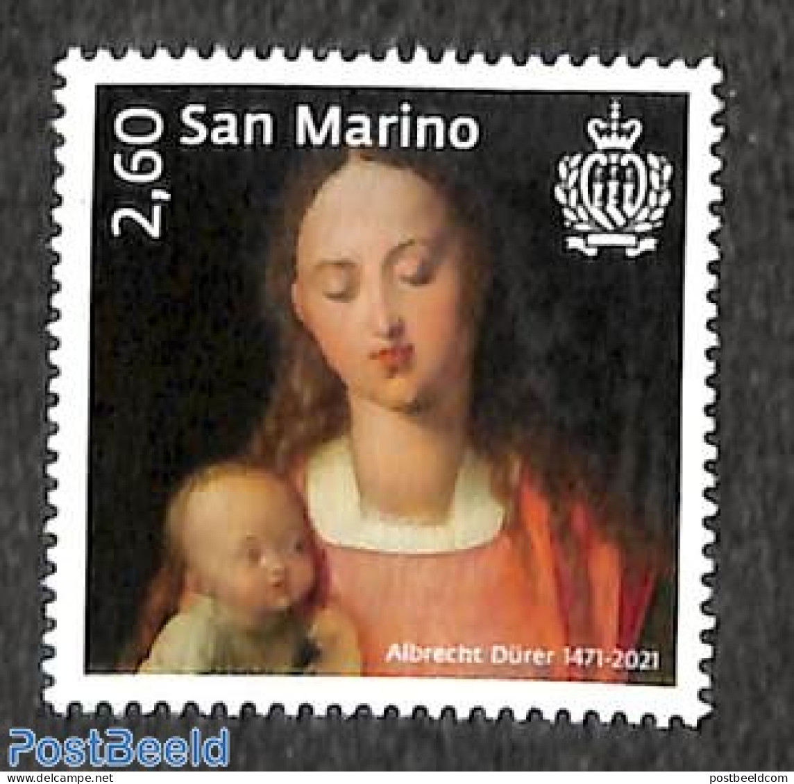 San Marino 2021 Albrecht Dürer 1v, Mint NH, Art - Dürer, Albrecht - Paintings - Nuovi