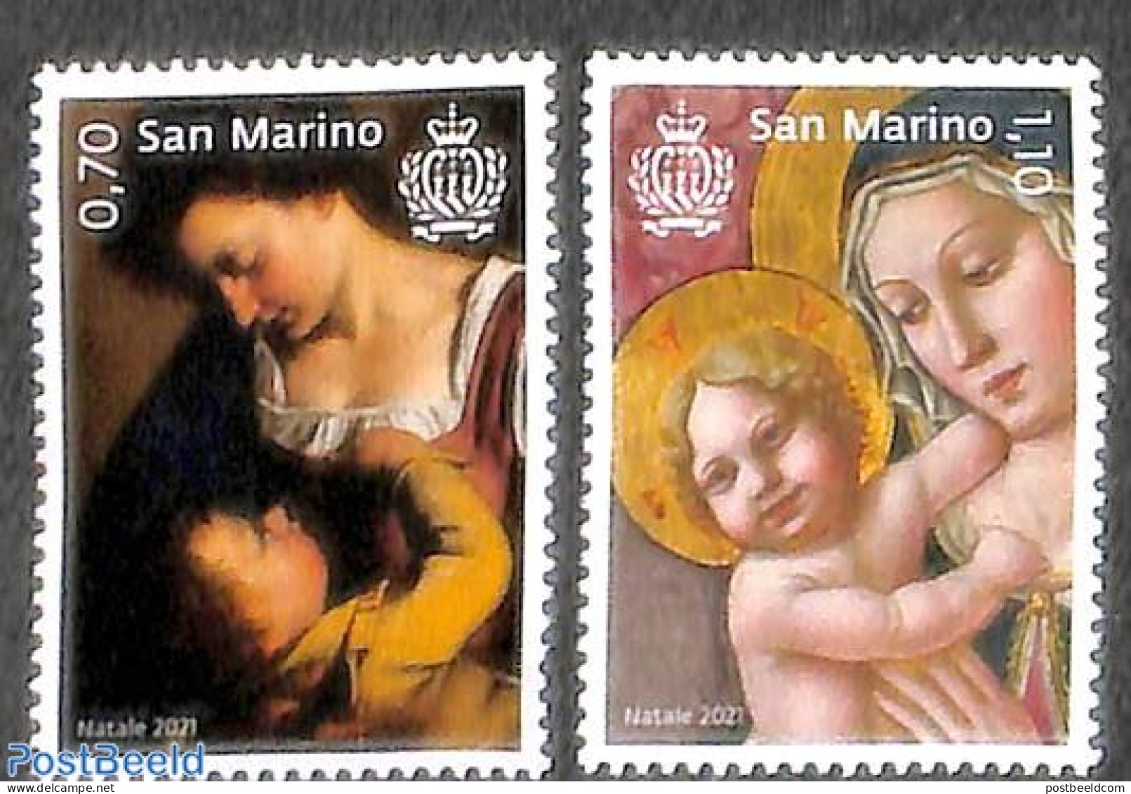 San Marino 2021 Christmas 2v, Mint NH, Religion - Christmas - Unused Stamps
