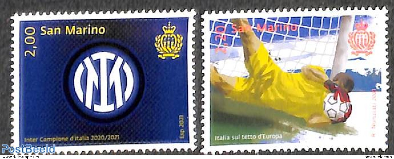 San Marino 2021 Football 2v, Mint NH, Sport - Football - Unused Stamps