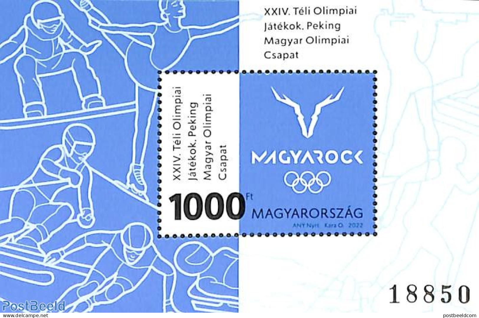 Hungary 2022 Olympic Winter Games S/s, Mint NH, Sport - Olympic Winter Games - Nuovi