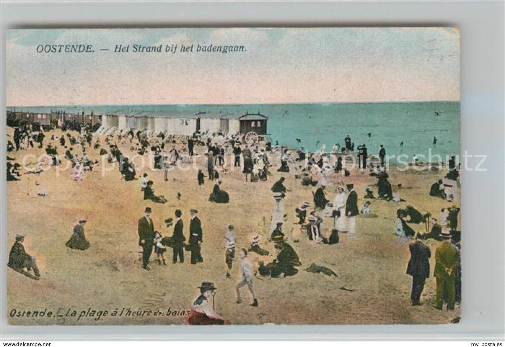 73342415 Oostende Ostende Het Strand Bij Het Badengaan La Plage  - Andere & Zonder Classificatie