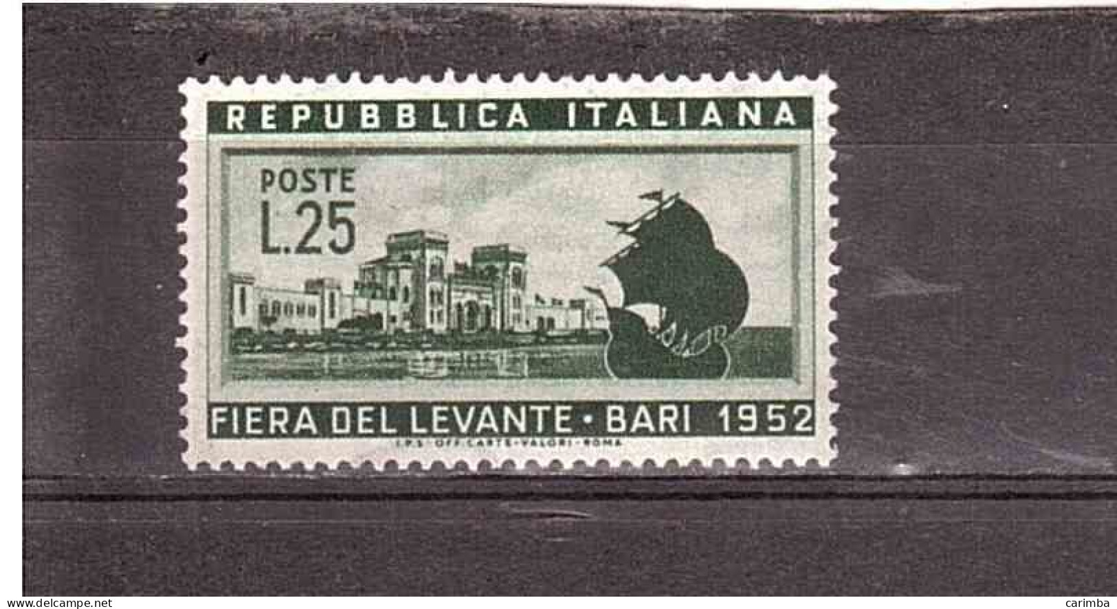 1952 L.25 FIERA DEL LEVANTE BARI - 1946-60: Mint/hinged