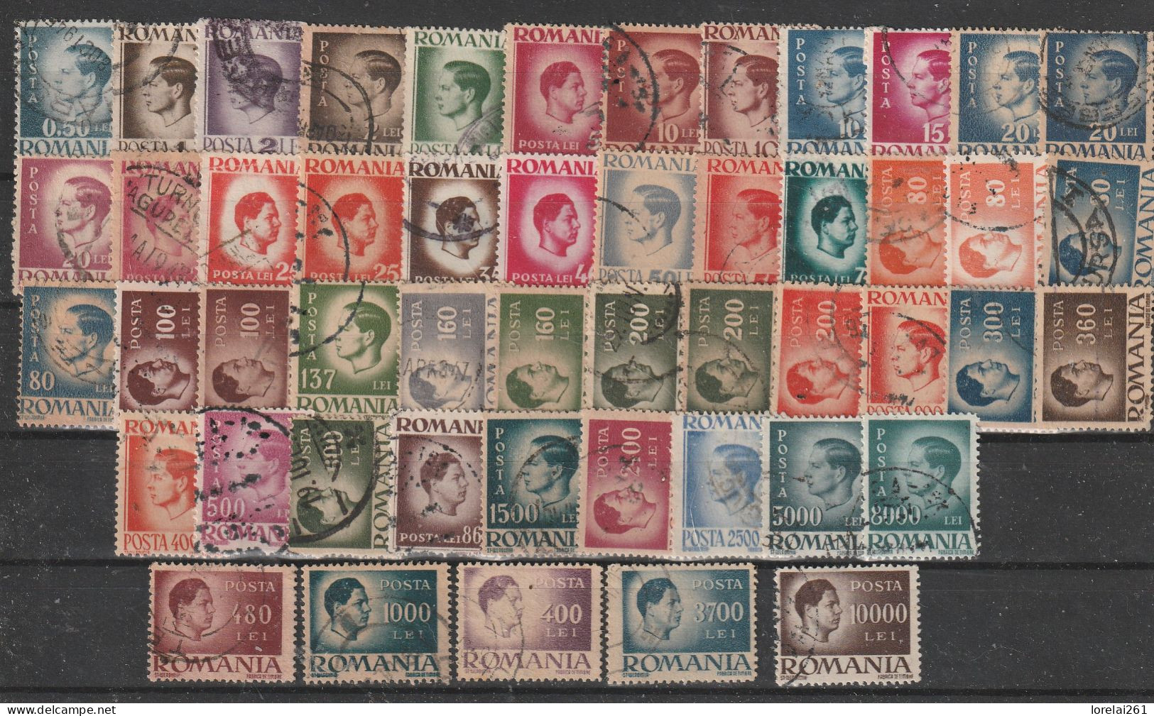 1945 - Le Roi Mihai Mi No 929x - 973 X (papier X + Y) - Used Stamps