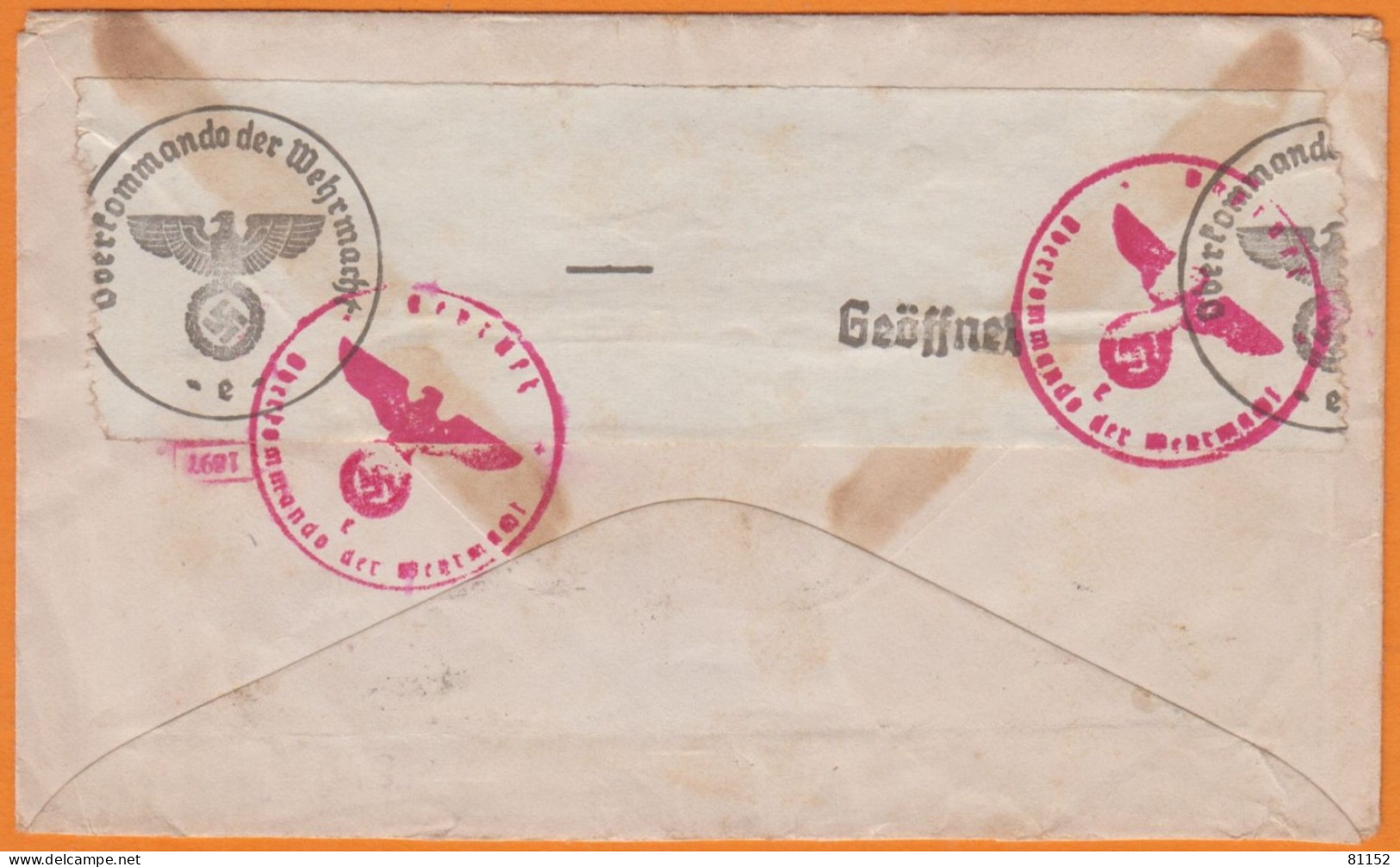 U.S.A. Lettre Avec CENSURE ALLEMANDE De PELLA. IOWA Le 6 AUG 1941 Pour DEN HAAG Pays-Bas  à 5 Cents - Briefe U. Dokumente