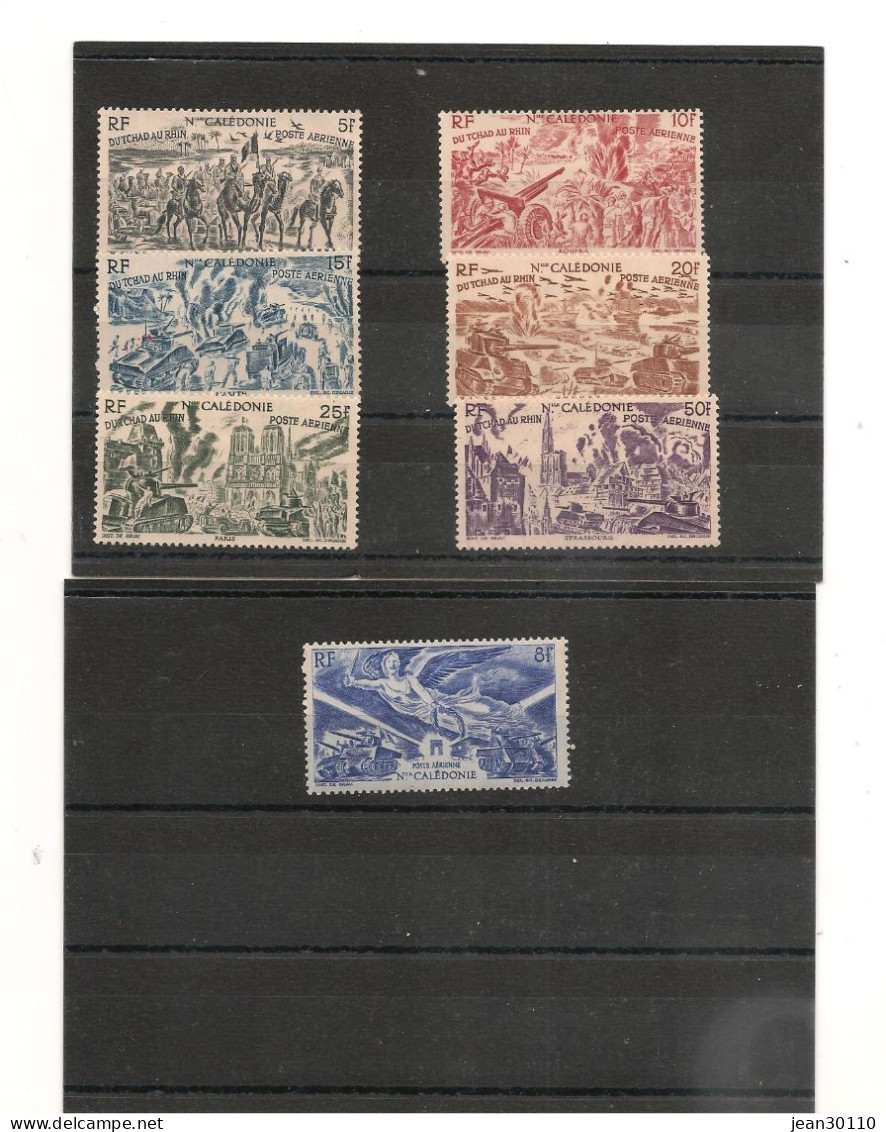 NOUVELLE CALÉDONIE 1946 P.A. N° 54/60*/(**) - Used Stamps