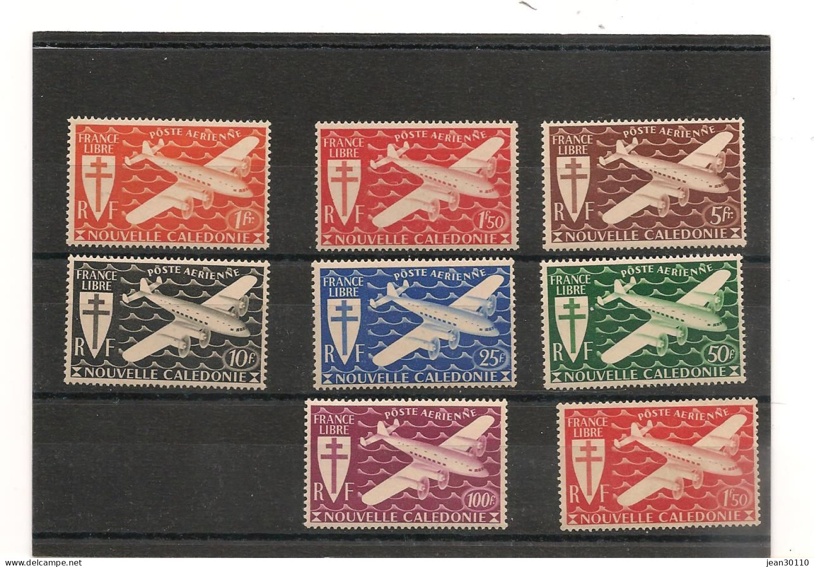 NOUVELLE CALÉDONIE 1942 P.A. N°46/52* - Unused Stamps