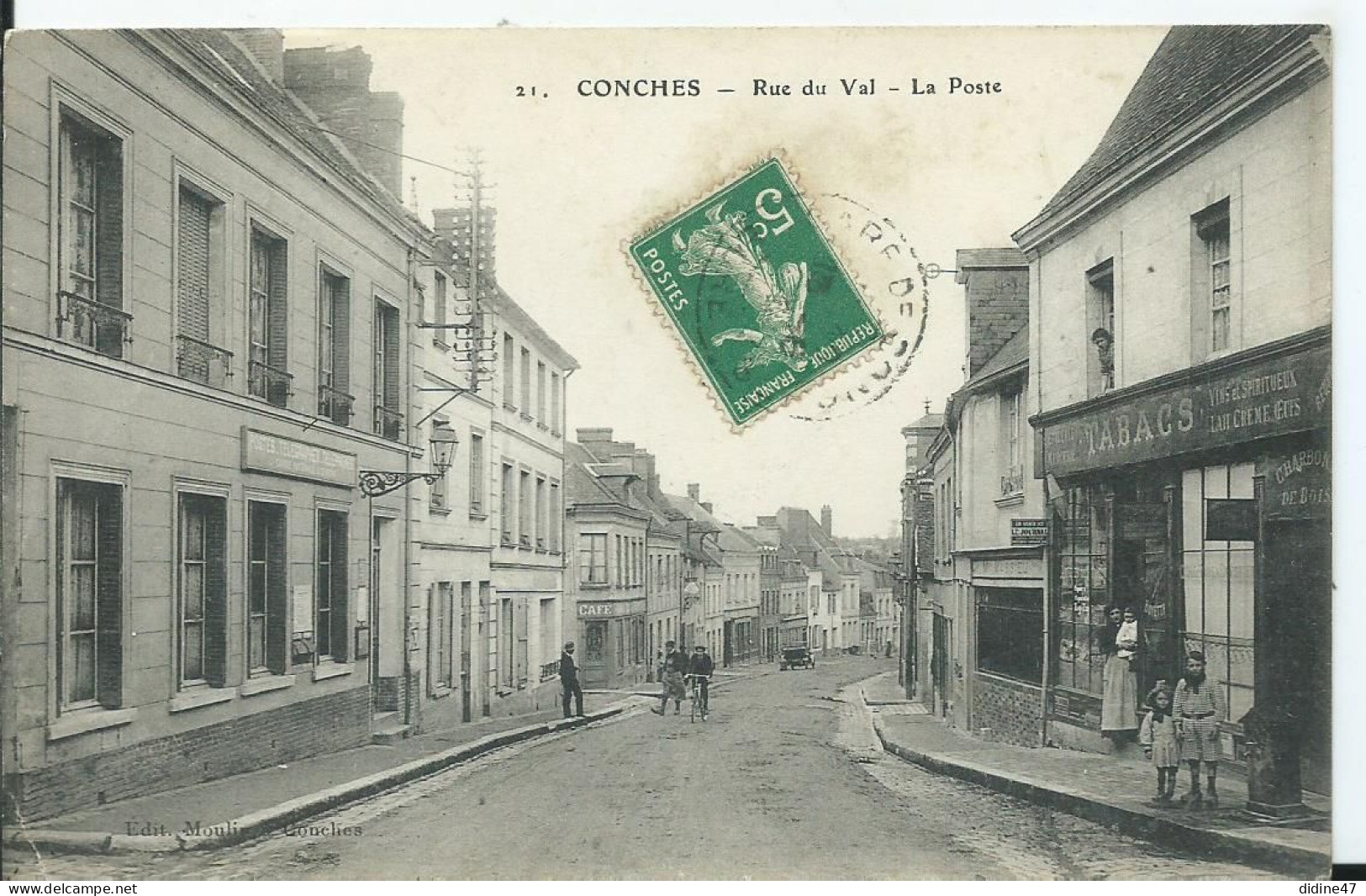 CONCHES - Rue Du Val- La Poste - Conches-en-Ouche