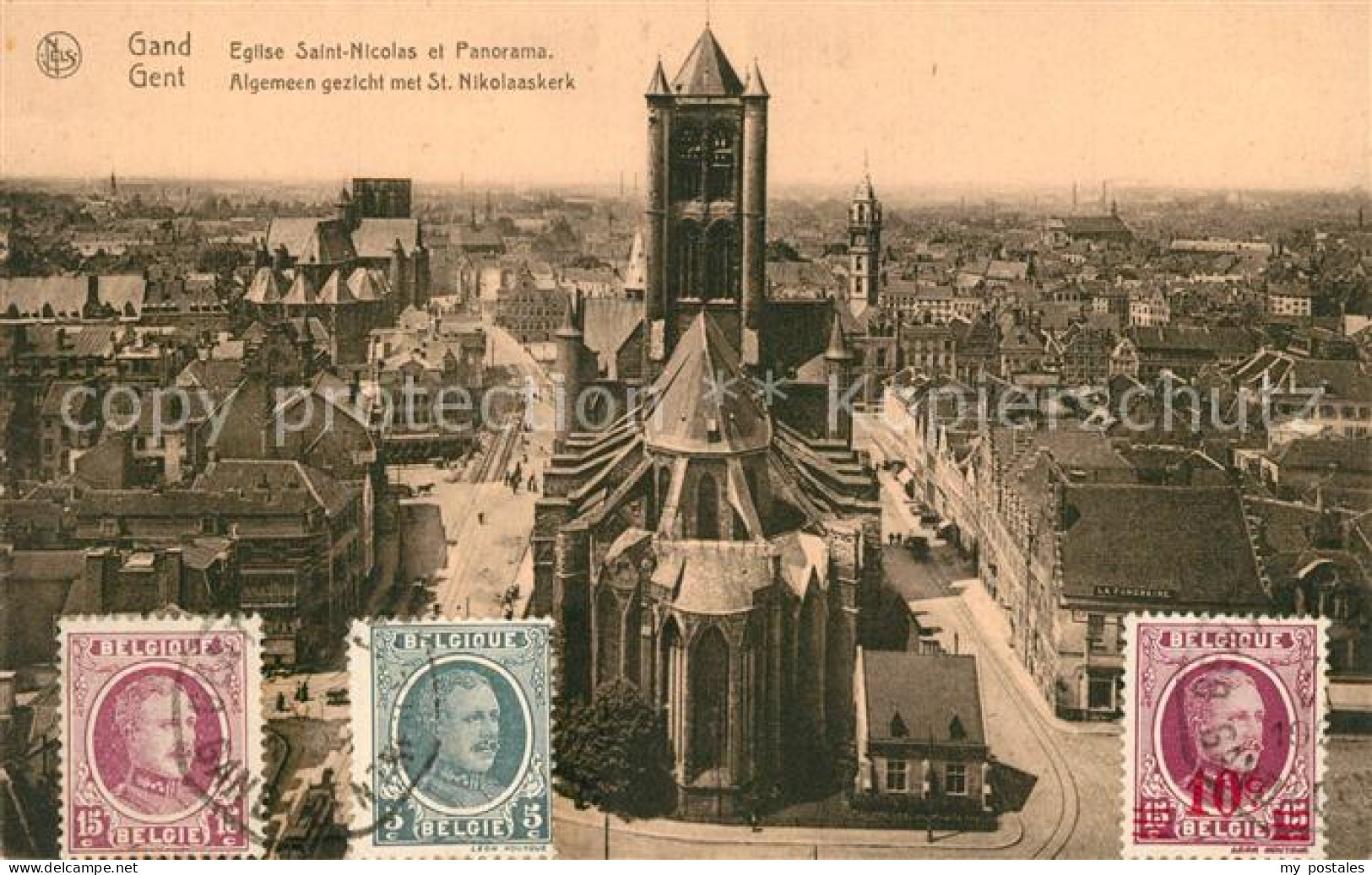 73342202 Gand Belgien Eglise Saint Nicolas Et Panorama De La Ville Gand Belgien - Autres & Non Classés