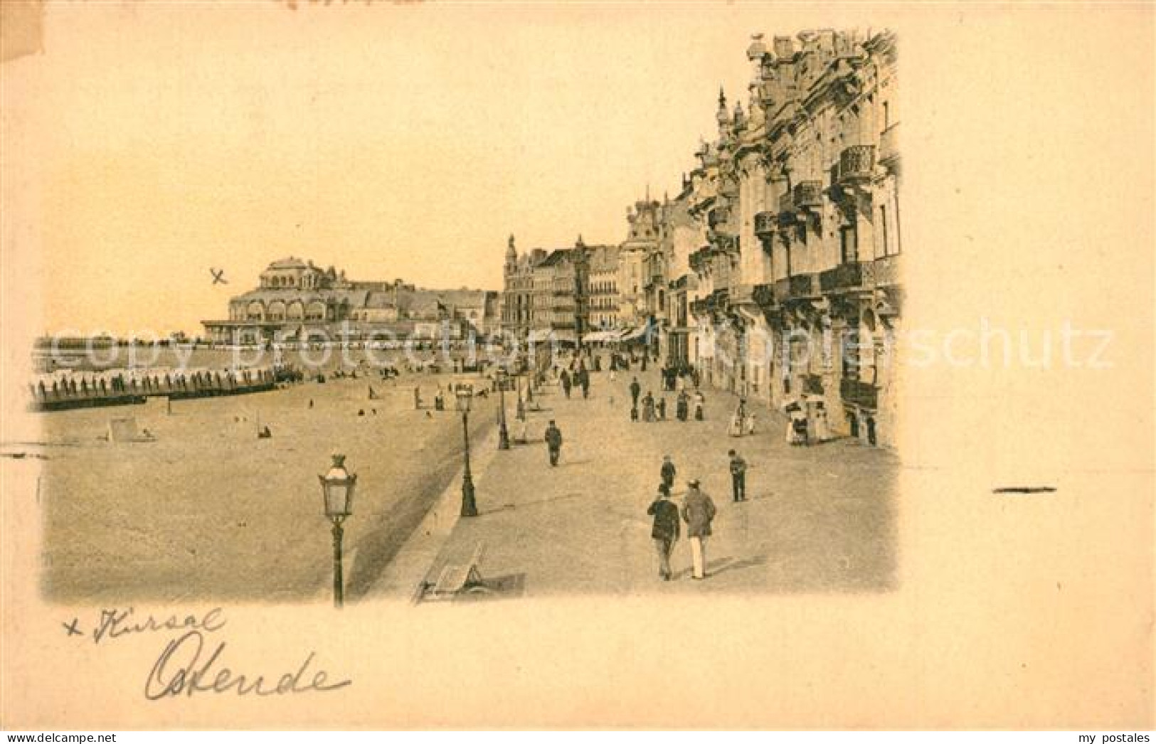 73342169 Ostende Oostende Plage La Digue Grands Hotels Et Le Kursaal  - Oostende