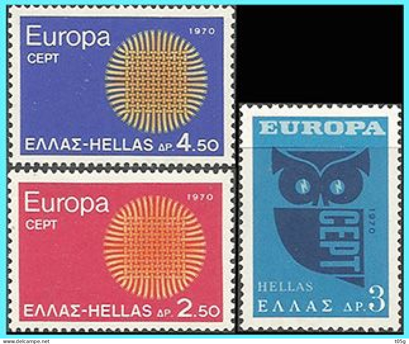 GREECE- GRECE - HELLAS 1970: Compl. Set MNH** - Unused Stamps