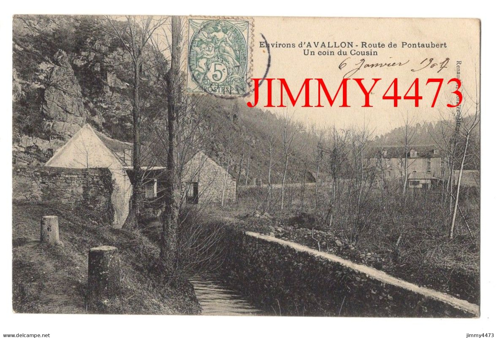 CPA - Env. D'AVALLON En 1907 - Route De Pontaubert - Un Coin Du Cousin - Edit. Renaudot Libraire - Avallon