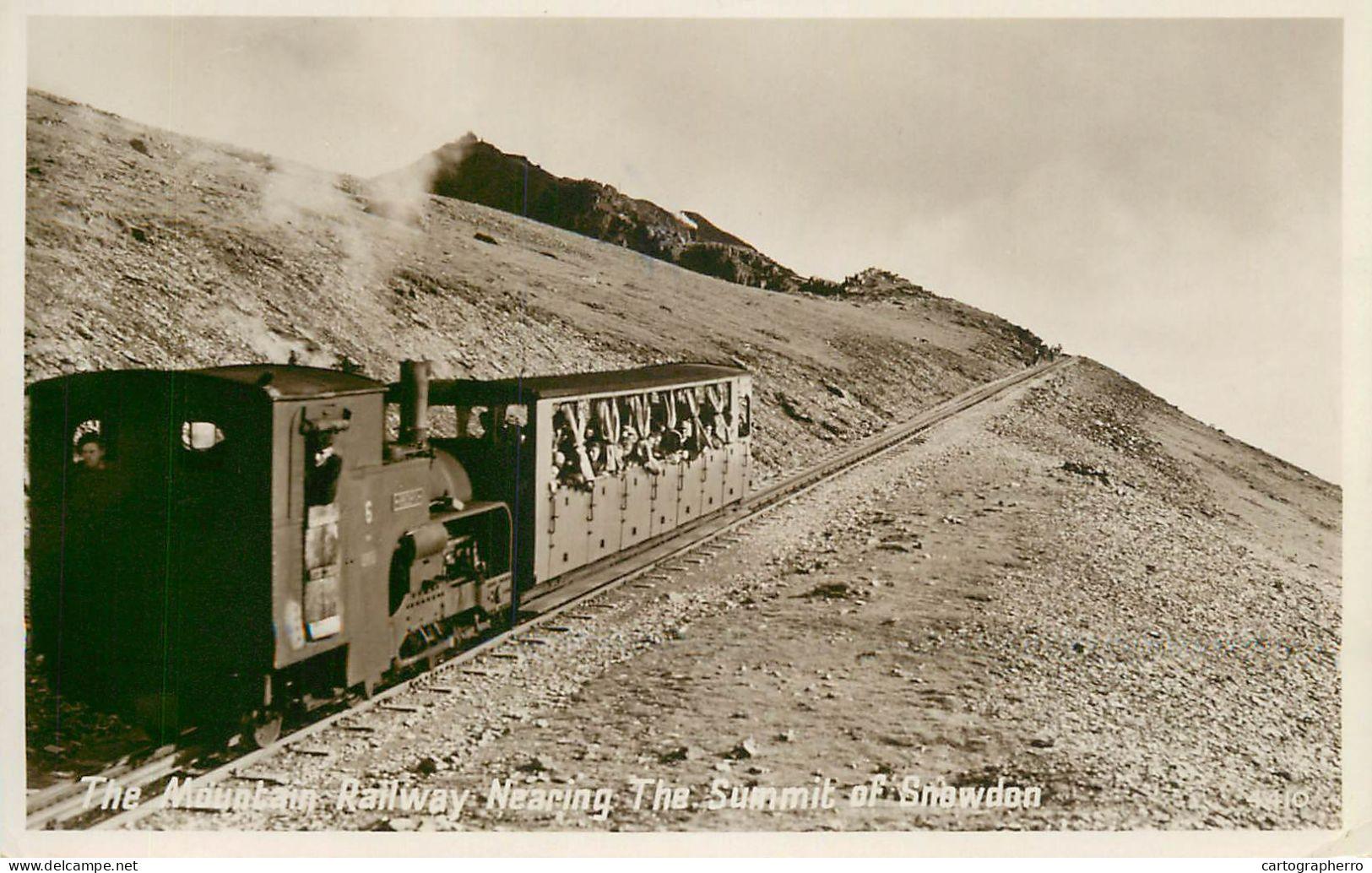 Wales Mountain Railway Nearing The Summit Of Snowdon - Sonstige & Ohne Zuordnung