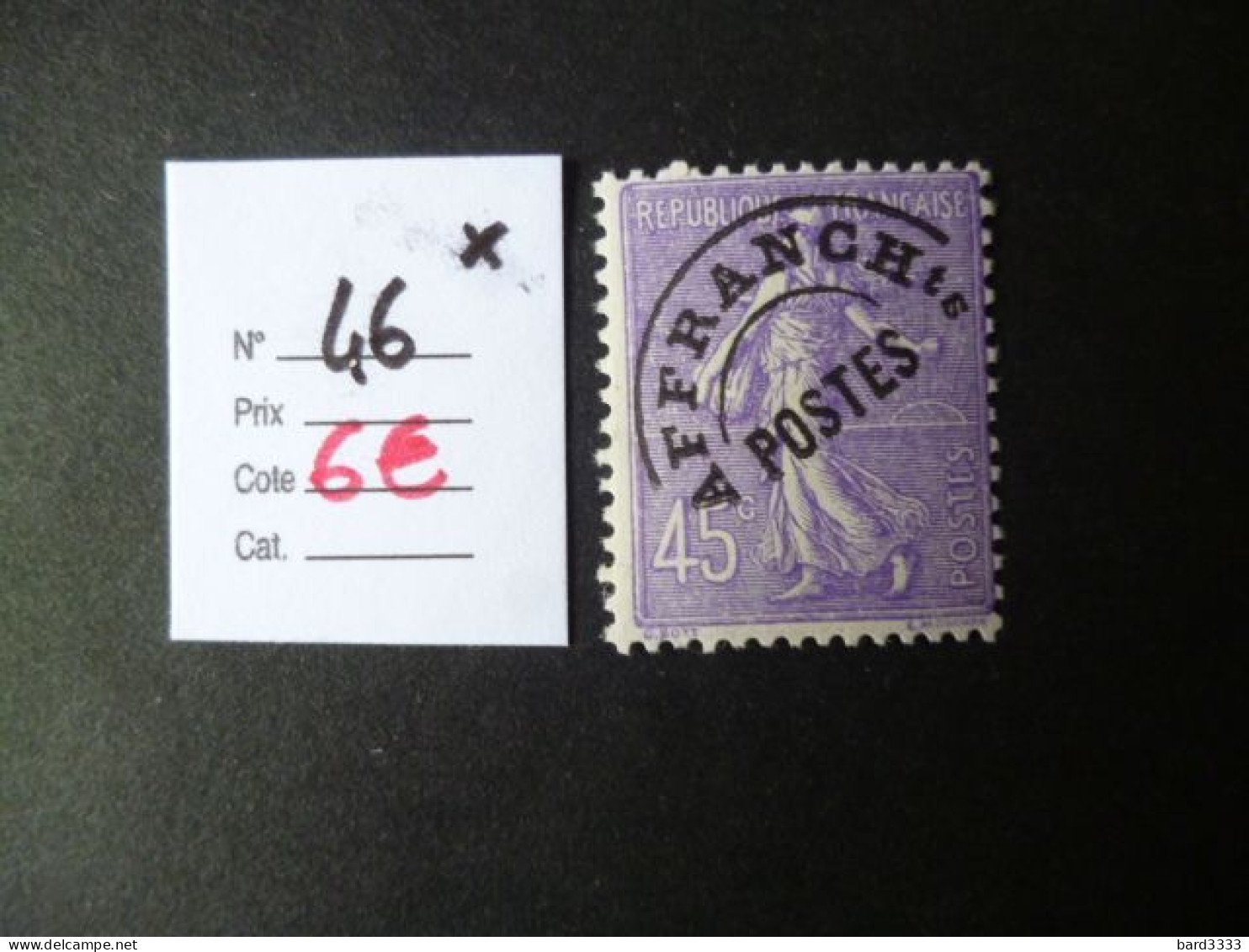Timbre France Neuf * Préoblitéré N° 46 Cote 6 € - 1893-1947