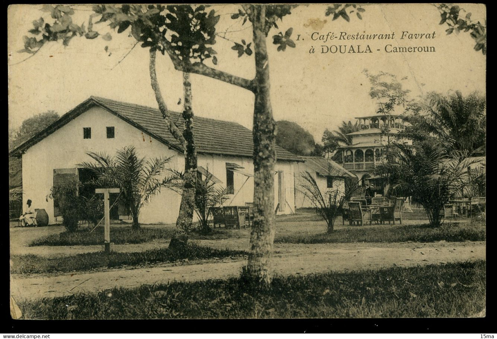 CAMEROUN Douala Café Restaurant Favrat 1921 - Kamerun