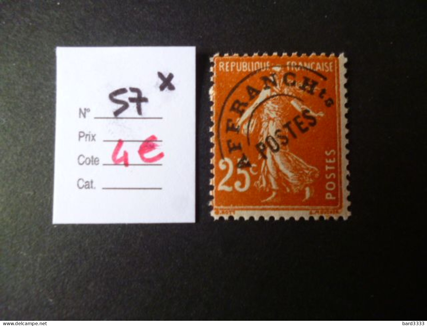Timbre France Neuf * Préoblitéré N° 57 Cote 4 € - 1893-1947