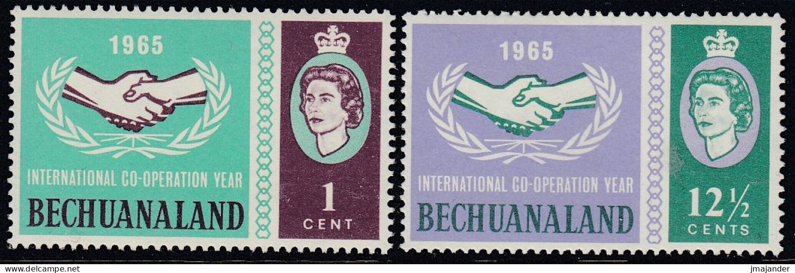 Bechuanaland 1965 - International Co-operation Year - Mi 179-180 ** MNH - 1965-1966 Autonomia Interna