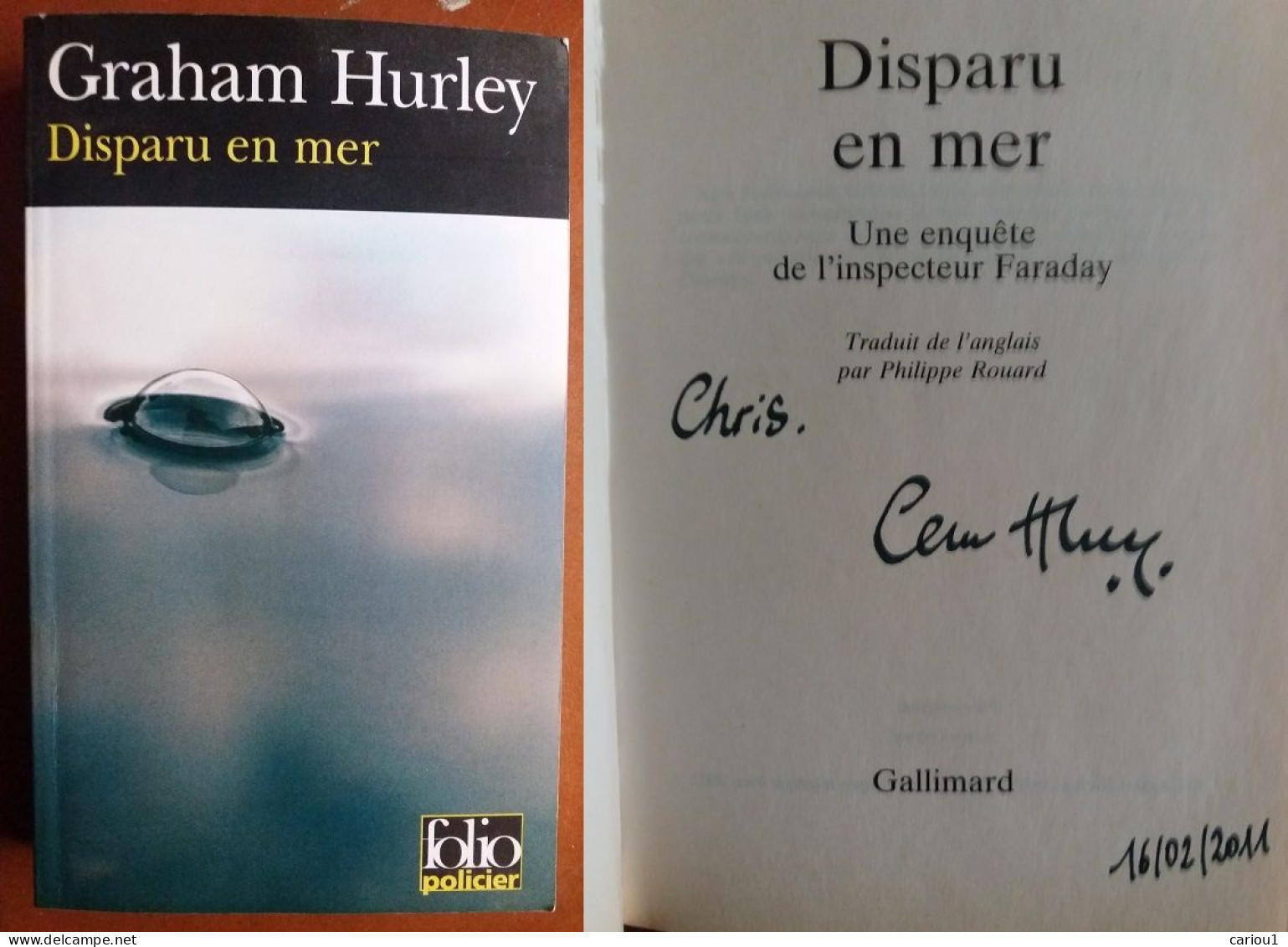 C1 Graham HURLEY Faraday DISPARU EN MER Envoi DEDICACE Signed PORTSMOUTH Port Inclus France - Gesigneerde Boeken