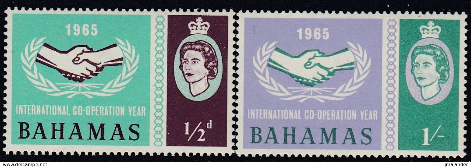 Bahamas 1965 - International Co-operation Year - Mi 227-228 ** MNH - 1963-1973 Autonomia Interna