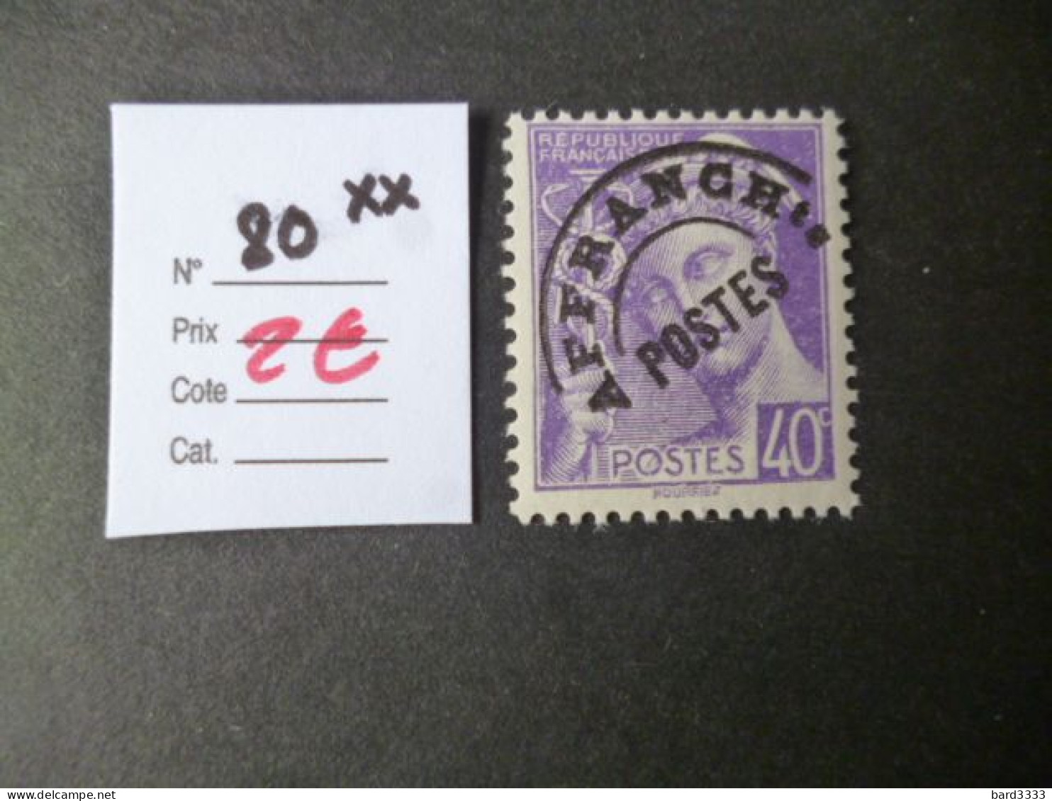 Timbre France Neuf ** Préoblitéré N° 80 Cote 2 € - 1893-1947