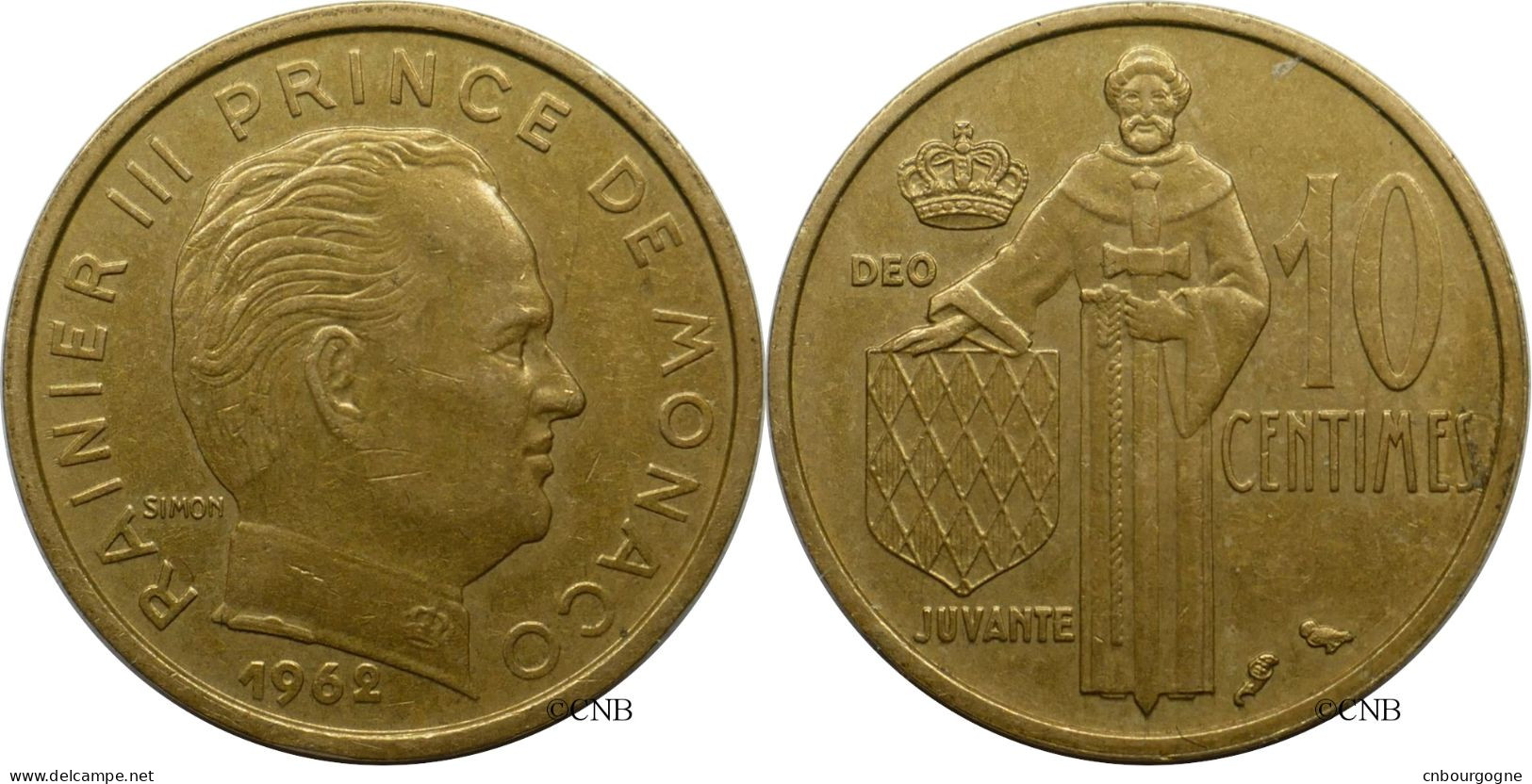 Monaco - Principauté - Rainier III - 10 Centimes 1962 - TTB/XF45 - Mon6147 - 1960-2001 Nouveaux Francs