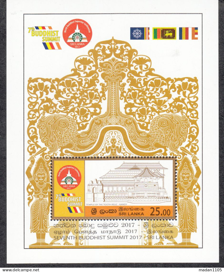 SRI LANKA,  2017, 7th Buddhist Summit,  Miniature Sheet, MS, MNH, (**) - Sri Lanka (Ceylon) (1948-...)