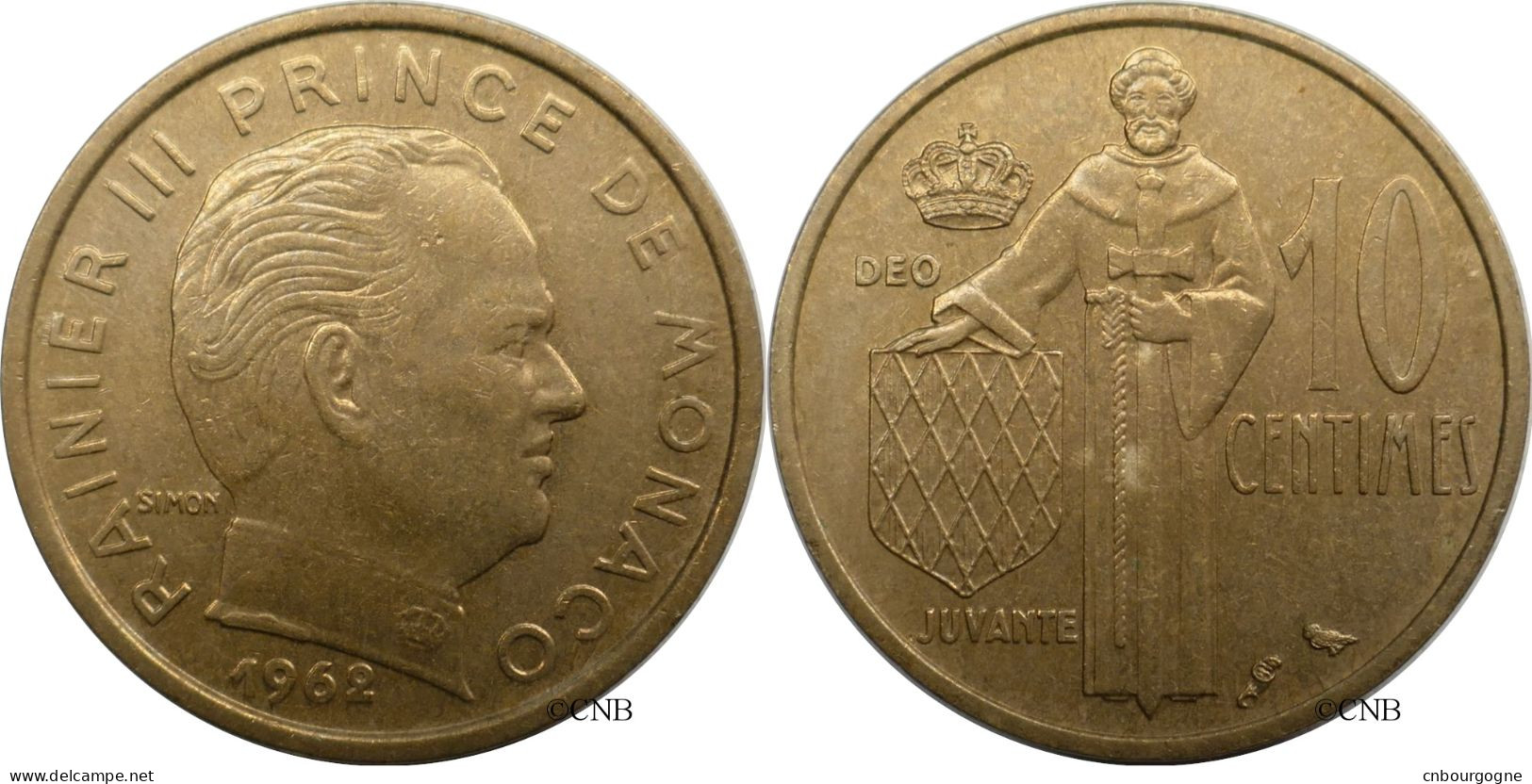 Monaco - Principauté - Rainier III - 10 Centimes 1962 - TTB/XF45 - Mon6594 - 1960-2001 Nouveaux Francs