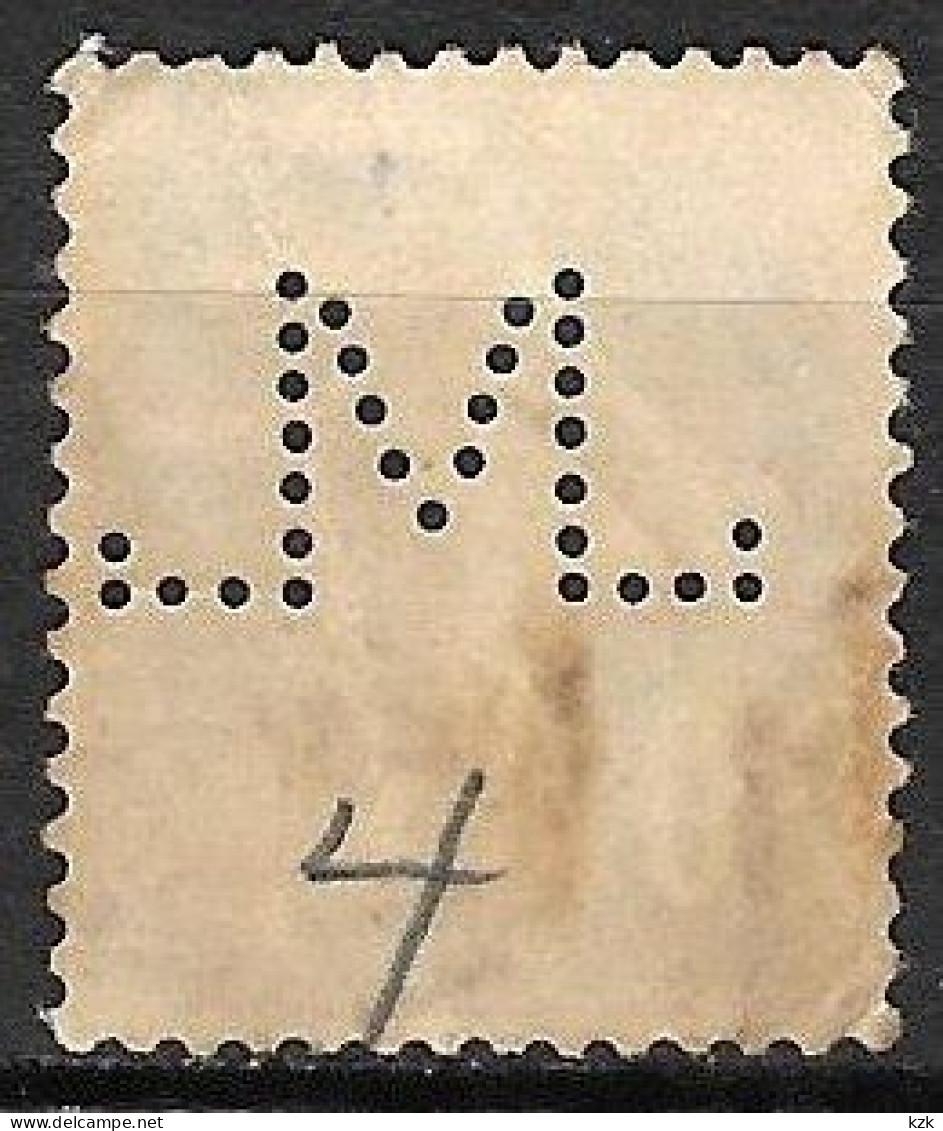 1 04	02	21	N°	192	Perforé	-	M 7	-	SOCIETE DES MINES DE LENS - Used Stamps